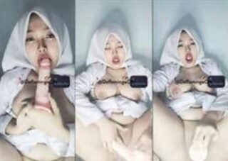 Zee Chubby Jilbab Putih Seragam Omek Dildo Menjerit Keras Sibokep