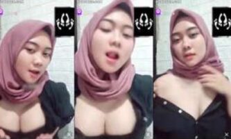 VCS Berbayar Sherly Jilbab Hitam Melet Sange Pamer Susu