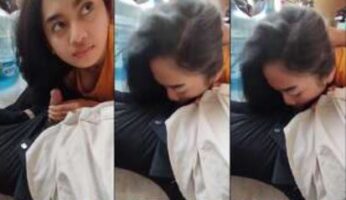 Mbak Dinda Cakep Sepong Pacarnya Eksib di Depan Kost-an